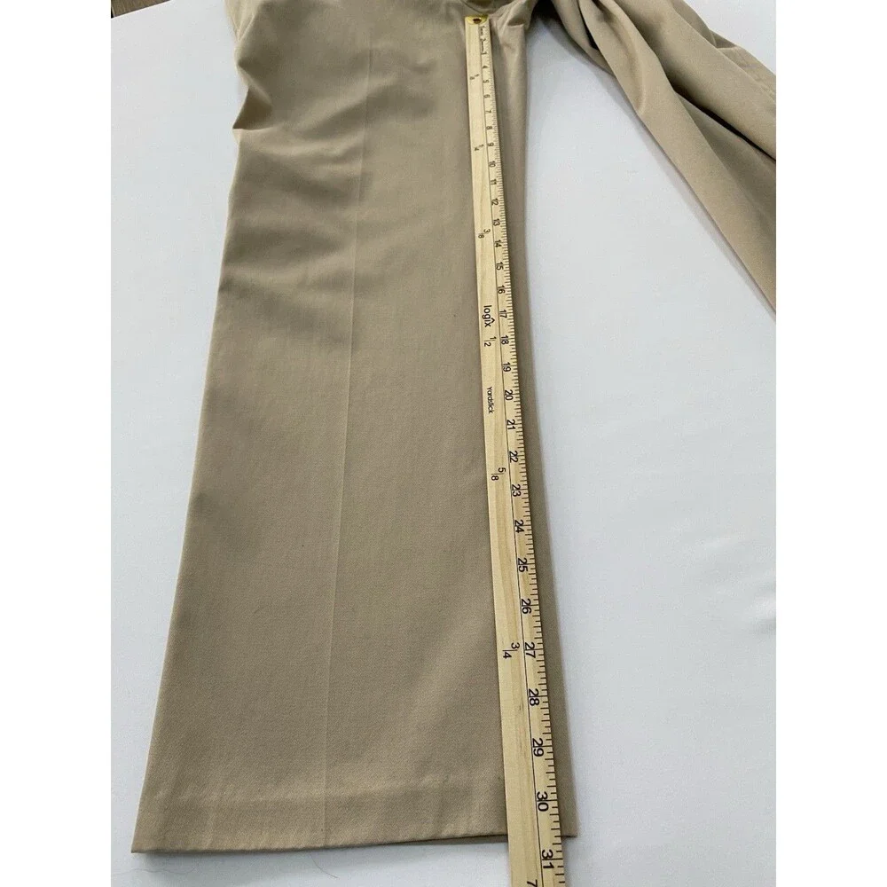 Eddie Bauer Men's Chino Pants 32x32 Khaki Tan Wrinkle Resistant Classic Fit